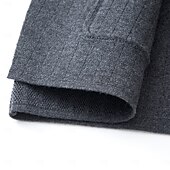 billige Herre Elite Yttertøy-herre ullblazer jakke genser frakk skole formell bryllup elegant varm vår høst ull nylon ensfarget jacquard flere lommer komfortabel enkeltspent blazer med to knapper svart mørkegrå militærgrønn