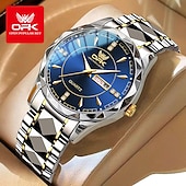 economico Orologi al quarzo-Orologio di Lusso Brand OPK Orologio in Acciaio Inossidabile Business Doppio Calendario Impermeabile Orologio da Uomo Multi Funzione Luce Notturna