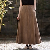 cheap Bottoms-Retro Vintage Medieval Skirt Women&#039;s Masquerade Casual Daily Adults&#039; Skirt