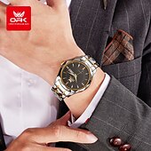 economico Orologi al quarzo-Orologio di Lusso Brand OPK Orologio in Acciaio Inossidabile Business Doppio Calendario Impermeabile Orologio da Uomo Multi Funzione Luce Notturna