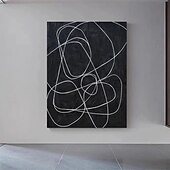 preiswerte Pop-Ölgemälde-großes Ölgemälde handgemalt schwarz 3D strukturierte abstrakte Malerei handgemalt abstrakte Ölgemälde moderne Wandkunst Dekoration Kunst