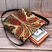 billiga Crossbodyväskor-crossbody-väska med vintage phoenix-tryck för kvinnor – boho-axelväska med justerbar rem, messenger-väska i etnisk stil för resor, shopping och vardagsbruk
