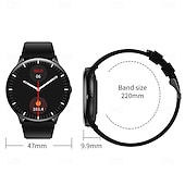 cheap Smartwatch-696 HDT6MAX Smart Watch 1.63 inch Smartwatch Fitness Running Watch Bluetooth ECG+PPG Pedometer Call Reminder Compatible with Android iOS Women Men Hands-Free Calls Message Reminder IP 67 47mm Watch