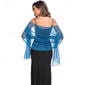 voordelige bruiloft gast wraps-Damesomslag Elegant Mouwloos Polyester Bruiloftsomslagen Met Pure Kleur Voor Feest Lente zomer