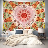 billiga Mandala Tapestry-Mandala Hängande Tapestry Vaggkonst Stort Tapestry Mural Dekor Fotograf Bakgrund Filt Gardin Hem Sovrum Vardagsrum Dekoration