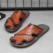 abordables Sandales décontractées-Sandales d&#039;extérieur en similicuir pour hommes avec semelle robuste et design respirant – chaussures confortables pour la randonnée et les vêtements décontractés