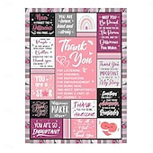 abordables Couvertures et plaids-couverture fête des mères, une lettre à maman, cadeau fête des mères, couverture douce et confortable, cadeau parfait pour maman, motif floral ou cœur, chaud et confortable