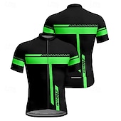 voordelige Heren shirts-Voor heren Wielrenshirt Korte mouw Fietsen T-shirt Shirt met 3 achterzakken Bergracen Ademend Sneldrogend Anatomisch ontwerp Lampenkatoen Geel Rood Blauw Sport Kleding