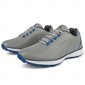preiswerte Herren Golfschuhe-Herren Performance Golf Sneaker in Weiß mit roten Schnürsenkeln, atmungsaktive Mikrofaser, ideal für Amateurgolfer