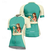 abordables Maillots pour femmes-Femmes Maillot de cyclisme Manche Courte Cyclisme T-shirt Maillot avec 3 poches arrière VTT Vélo tout terrain Respirant Séchage Rapide Design Anatomique Évacuation de l&#039;Humidité Rose Bleu Graphique