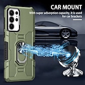 abordables Carcasas Samsung-Funda para teléfono para Samsung Galaxy S24 S23 S22 S21 Ultra Plus A55 A35 A25 A15 5G A34 A54 A73 A53 A33 A23 A13 A72 A52 A32 A22 A12 Cubierta trasera soporte magnético a prueba de golpes retro PC