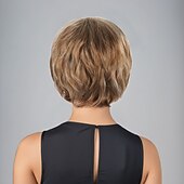 abordables perruque plus âgée-Perruque Synthétique Ondulé Vague d&#039;eau Coupe dégradée Coupe Asymétrique Fabriqué à la Machine Perruque 12 pouces A1 Cheveux synthétiques Femmes Classique Confortable Cheveux Mèches / Balayage Blond