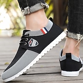 abordables Baskets-Baskets décontractées bicolores en nylon pour hommes avec design à lacets et emblème - des chaussures élégantes pour un usage quotidien