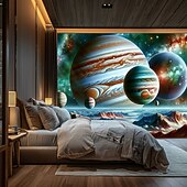 levne Planetární tapisérie-Planetární krajina zavěšený gobelín nástěnná umění velký gobelín mural dekorace fotografické pozadí deka závěs domov ložnice obývací pokoj dekorace