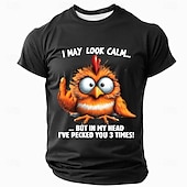 ieftine Tricouri cu imprimeu animal-Bărbați Animal Amuzant Tricou Manșon scurt Tricou Tipărire 3D Stil Nautic Cămașă Modă Exagerat Zilnic Petrecere Stradă Casual Negru Roșu-aprins Albastru piscină Vară Primăvară Toate Sezoanele