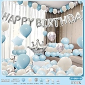 cheap Birthday Party Supplies-Birthday Party Scene Decoration Set - Multicolor Balloons with &#039;Happy Birthday&#039; Balloons Banner
