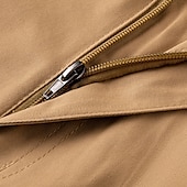 cheap Classic-Men&#039;s Capri Cargo Shorts Cargo Shorts Capri Pants Shorts Summer Shorts Zipper Multiple Pockets Flap Pocket Plain Comfort Breathable Knee Length Outdoor Vacation Sporty Casual Red Khaki