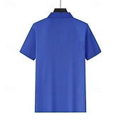 男性用 ワッフルポロシャツ ゴルフシャツ ビジネス カジュアル Vネック 半袖 ファッション ベーシック 純色 ボタン 夏 春 & 秋 レギュラー ブラック ホワイト ロイヤルブルー ライトグレー ベージュ ワッフルポロシャツ お買い得  メンズ クラシックポロ-男性用 ワッフルポロシャツ ゴルフシャツ ビジネス カジュアル Vネック 半袖 ファッション ベーシック 純色 ボタン 夏 春 & 秋 レギュラー ブラック ホワイト ロイヤルブルー ライトグレー ベージュ ワッフルポロシャツ