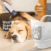 baratos Artigos para Cuidados do Pêlo para Cães-Kit de aspirador de pó 7 em 1 para animais de estimação - tosquiadeiras profissionais com 6 pentes-guia, ferramentas multifuncionais para remoção de 99% dos pelos de animais de estimação - cães, gatos