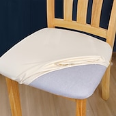 baratos Capa de cadeira-capas de assento para cadeira de jantar capa de assento à prova d&#039;água capas de assento de couro pu capas de assento de cadeira removível capa de almofada de assento de cadeira
