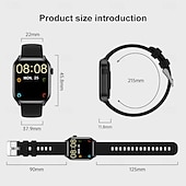 cheap Smartwatch-696 T12PRO Smart Watch Fitness Tracker ECG PPG Bluetooth Call Reminder Android iOS IP67 38mm 1.85