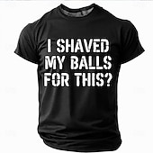 preiswerte Lustige T-Shirts für Männer-Herren Lustiger Slang T Shirt Kurzarm T-Shirt 3D-Druck Rundhalsausschnitt Hemd Mode Täglich Straße Täglich Schwarz Blau Grün Sommer Frühling Bekleidung S M L XL XXL XXXL