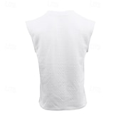economico Canotte da palestra-Per uomo Canotta Maglietta smanicata Canottiera Maglietta senza maniche Senza Maniche Scollo a V Estate Semplice Moda Designer Essenziale Classico Vacanza Streetwear Uscire Nero Bianco Blu marino