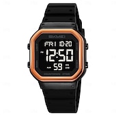 cheap Digital Watches-SKMEI Ins Wind Square Multi functional Waterproof Electronic Watch for Male and Female Students