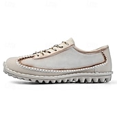 economico Sneakers da uomo-scarpe casual da uomo con lacci fatte a mano color bordeaux e grigio – scarpe da passeggio in pelle vintage
