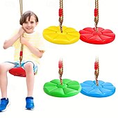 baratos Atividade ao Ar Livre-1 cadeira suspensa de pétala octogonal brinquedo assento de disco espesso tipo adequado para esportes de playground interno e externo para crianças