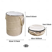 cheap Camping Accessories-Multi-Purpose Collapsible Trash Can, Waterproof and Durable, Ideal for Camping, Home, Yard, and Garden, Perfect for Toys, Clothes, and Leaf Storage