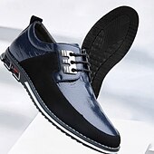 cheap Casual-Men&#039;s Derby Lace-Up Shoes with Crocodile-Patterned Leather and Black Suede, Stylish Sporty Sole for Casual and Business Casual Wear