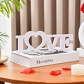 Недорогие Статуи-Белая буква «любовь» для украшения стола, отдельно стоящая вывеска из ПВХ, романтическое украшение на день святого Валентина, свадьбу, годовщину, теплое украшение для рабочего стола в помещении для