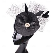voordelige Fascinators &amp; Hoeden-Helm Veren Bruiloft Avond Feest Elegant Bruiloft Met Veer Helm Hoofddeksels