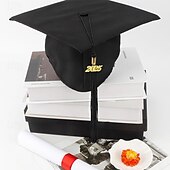 Недорогие Профессиональные костюмы-Матовая шапочка выпускника 2025 года с кисточкой 2025 года для взрослых, старшеклассников и бакалавров