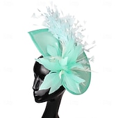 Недорогие Фасцинаторы-Головной убор тканевая федора шляпа для скачек винтажная милая с цветочным головным украшением