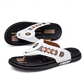 preiswerte Urlaubsandalen-Sportliche Flip-Flops aus Kunstleder für Herren mit sportlichem Logodetail – strapazierfähiges, lässiges Sommerschuhwerk für aktives Tragen