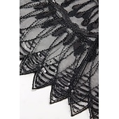 olcso Sálak és Kendők-Retró Ordító 20-as évek 1920-as évek sál Wrap Kendők A nagy Gatsby Flapper lány Flitter Rojt Női Farsang Esküvő Estély Álarcos mulatság Felnőttek Kendő