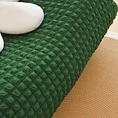 baratos Capa do sofá futon.-1pc capa elástica para sofá de chão sem braços capa para sofá preguiçoso relax seersucker capa elástica para sofá único capa de almofada para sala de estar casa
