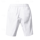 economico Vacanza-Per uomo Shorts Shorts di Lino Pantaloncini Estivi Shorts da Spiaggia Coulisse Elastico in vita Bottone laterale Semplice Comodità Traspirante Lunghezza al ginocchio All&#039;aperto Quotidiano Ferie Moda