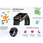 cheap Smartwatch-696 T12PRO Smart Watch Fitness Tracker ECG PPG Bluetooth Call Reminder Android iOS IP67 38mm 1.85