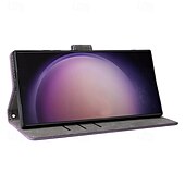 رخيصةأون جراب سامسونج-هاتف غطاء من أجل سامسونج جالاكسي S24 Ultra Plus S23 Ultra Plus S22 بلس ألترا A54 A34 A14 A73 A53 A33 A23 A13 ق 25 اس 25 بلس اس 25 الترا غطاء الوجه مع حامل مع رباط المعصم فتحة لبطاقة مكتب  /  الأعمال