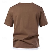 cheap Men&#039;s Casual T-shirts-Men&#039;s T Shirt Tee Short Sleeve Shirt Tee Top Short Sleeve Crew Neck Summer Plain Fashion Designer Basic Patchwork Vacation Street Going out Black Light Green Dark Grey Top Tee for Men
