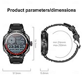 Χαμηλού Κόστους Smartwatch-696 D11 Εξυπνο ρολόι 1.46 inch Έξυπνο ρολόι Bluetooth Βηματόμετρο Υπενθύμιση Κλήσης Παρακολούθηση Ύπνου Συμβατό με Android iOS Άντρες Κλήσεις Hands-Free Υπενθύμιση Μηνύματος Έλεγχος Φωτογραφικής IPX-0