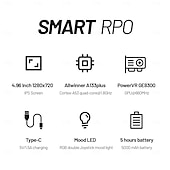 baratos Consoles de Jogos-console de jogos portátil trimui smart pro tela ips de 4,96&#039;&#039; joystick de sistema linux iluminação rgb smartpro retro videogame player presente