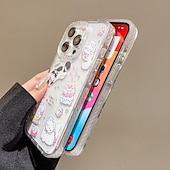 Недорогие Чехлы для iPhone-Чехол для телефона для iPhone 16e iPhone 16 iPhone 16 Pro iPhone 16 Pro Max iPhone 15 iPhone 15 Pro Max iPhone 14 Pro Max Задняя Крышка с Подставкой Ударопрочный Мультяшный TPU Акрил