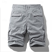 economico Classico-Per uomo Pantaloncini cargo Shorts Pantaloncini Estivi Coulisse Elastico in vita Multi-tasche Semplice Comodità Indossabile Lunghezza al ginocchio All&#039;aperto Sport Quotidiano Moda Casual Nero Cachi