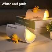 abordables Veilleuses pour chambre d&#039;enfant-Veilleuse LED décorative en forme de canard, lampe de bureau à intensité variable et rechargeable, éclairage pour enfants, réglage de la luminosité
