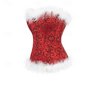 cheap Corset-Rococo Overbust Corset Masquerade Overbust Corset Cosplay Tummy Control Push Up Jacquard Jacquard Fancy Dress Women&#039;s Royal Masquerade Party Carnival of Venice Adults&#039; Corset