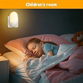 tanie włączana lampka nocna-pilot led lampka nocna salon sypialnia dekoracja lampka nocna ciepła poświata przełącznik światła ochrona oczu bez migotania uk usa ue wtyczka zasilania 1 szt.